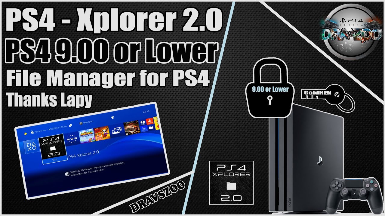 PS4Xplorer 2.0 by Lapy for PS4 9.00 or Lower | File Manager for PS4 | Quick Review and Test