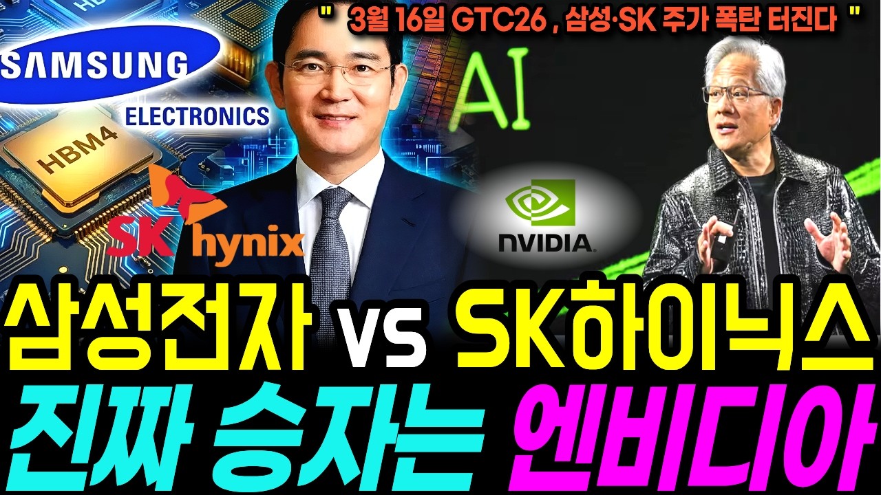 엔비디아 HBM4 이원화, 삼성 웃고 SK는 울고? 3월 16일 GTC26, 삼성·SK 주가 폭탄 터진다