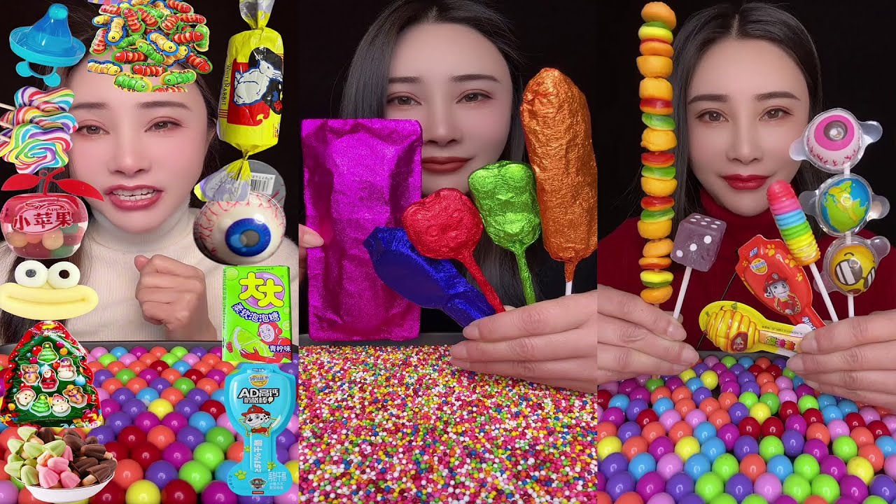 ASMR Конфеты 🍬 Игрушки принцессы 👑 Забавные очки 🤓 Фруктовое желе 🍇 Клубничные лакомства 🍓 EP482