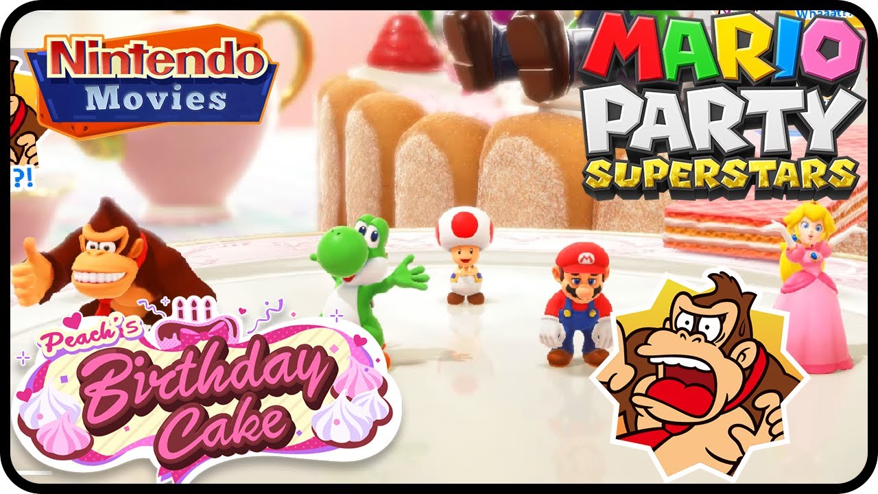 Mario Party Superstars - Peach's Birthday Cake (4 players, 30 Turns, Mario vs Yoshi vs DK vs Peach)