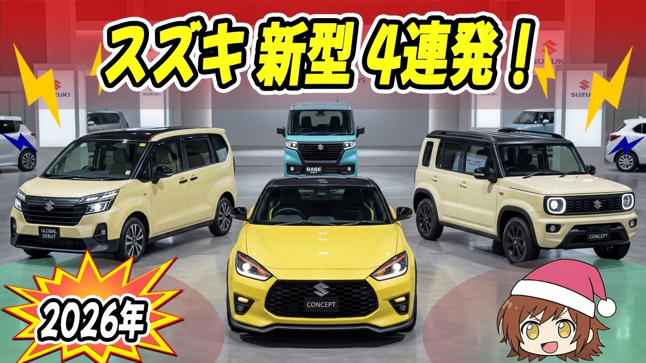 2026 スズキ新型 4連発！軽の常識が崩れる、&ldquo;次の基準車&rdquo;が一気に動く！