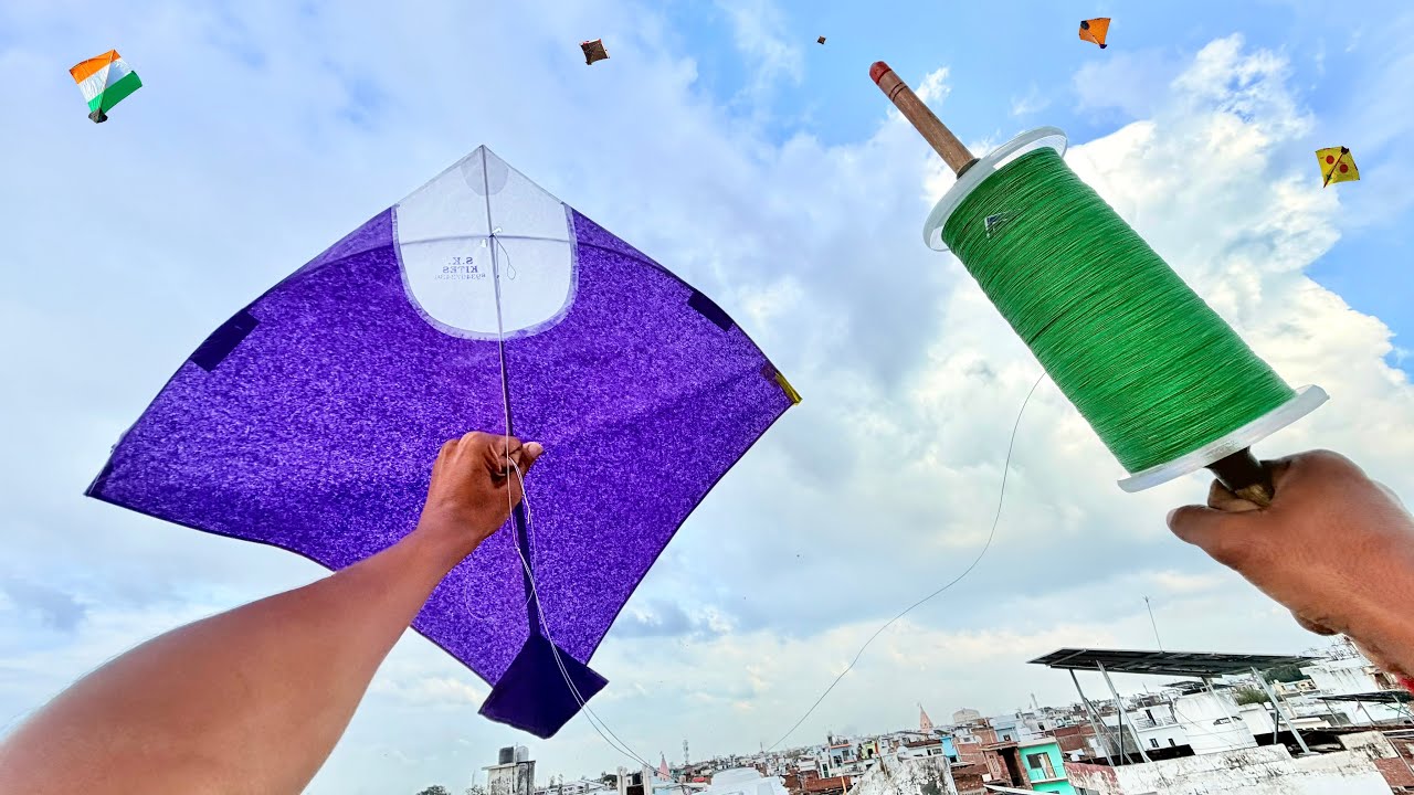 Kite Fighting With 8400 Manjha & New Tricks | Kite cutting Video | kite 