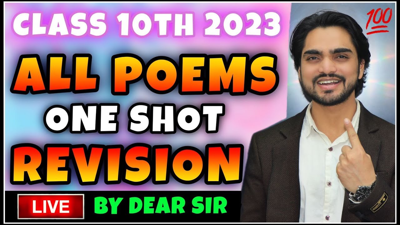 Live Class 10th English Full Revision Of All Poems | First Flight English Textbook All Poem Revision