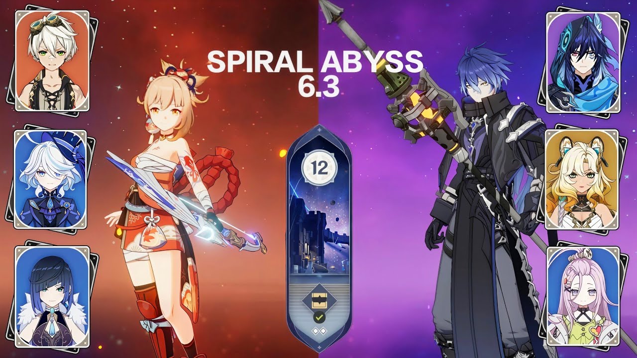 C0 Yoimiya double hydro & C0 Flins | Spiral Abyss 6.3 Floor 12 | Genshin Impact