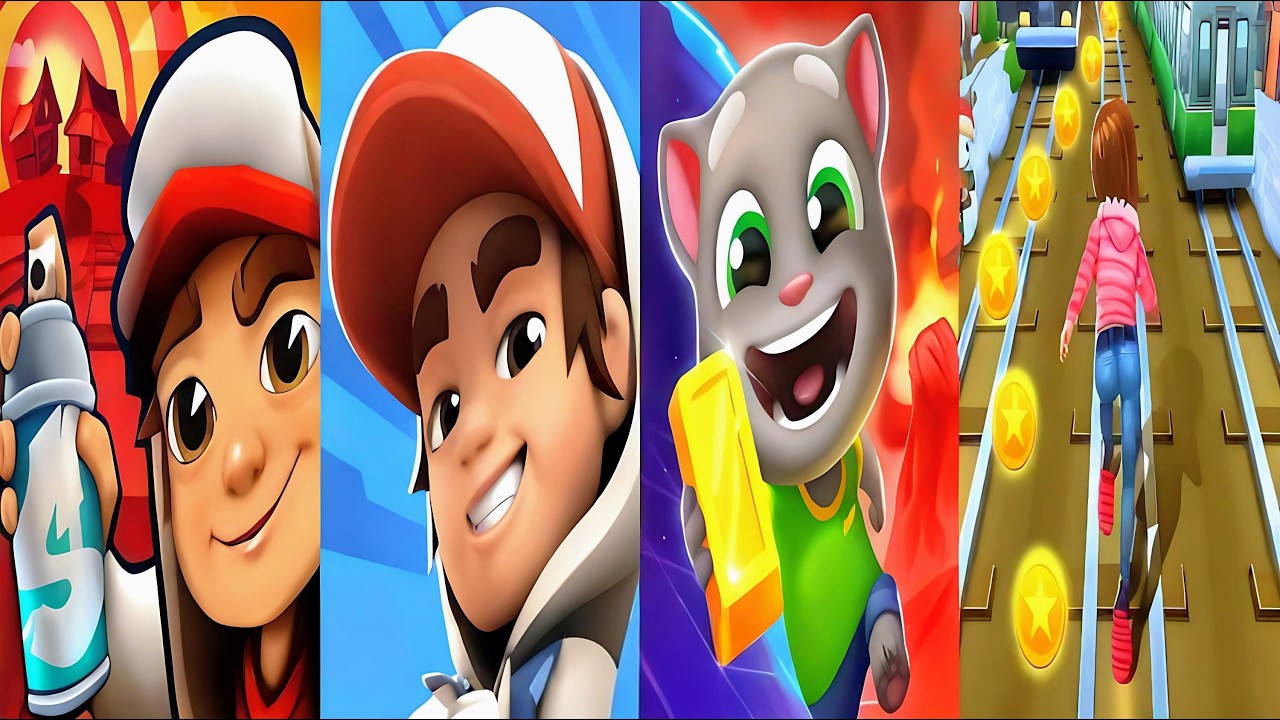 Subway Surfers 🆚 Subway Surfers City 🆚 Subway Princess Runner 🆚 Talking Tom Time Rush Gameplay