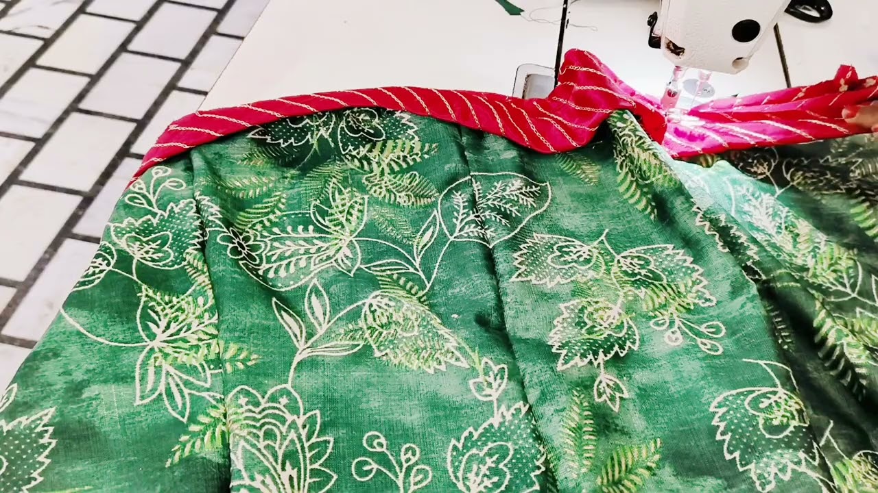 16 कलियों वाले राजपूती लहंगे की सिलाई  डबल मगजी लगाकर✂️🧵🪡❣️