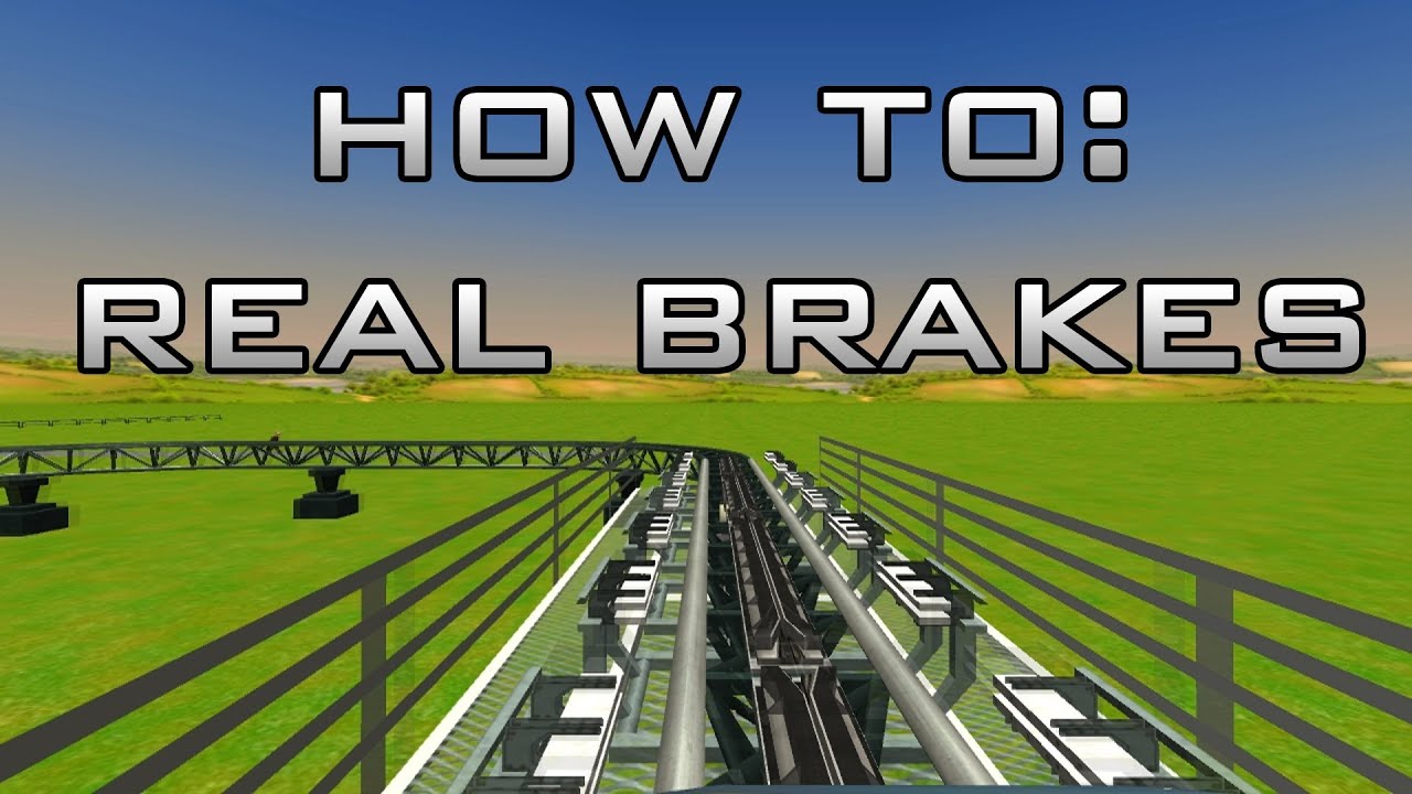 RCT3 - How to make a realistic Gigacoaster Brake (MOVING BRAKES)