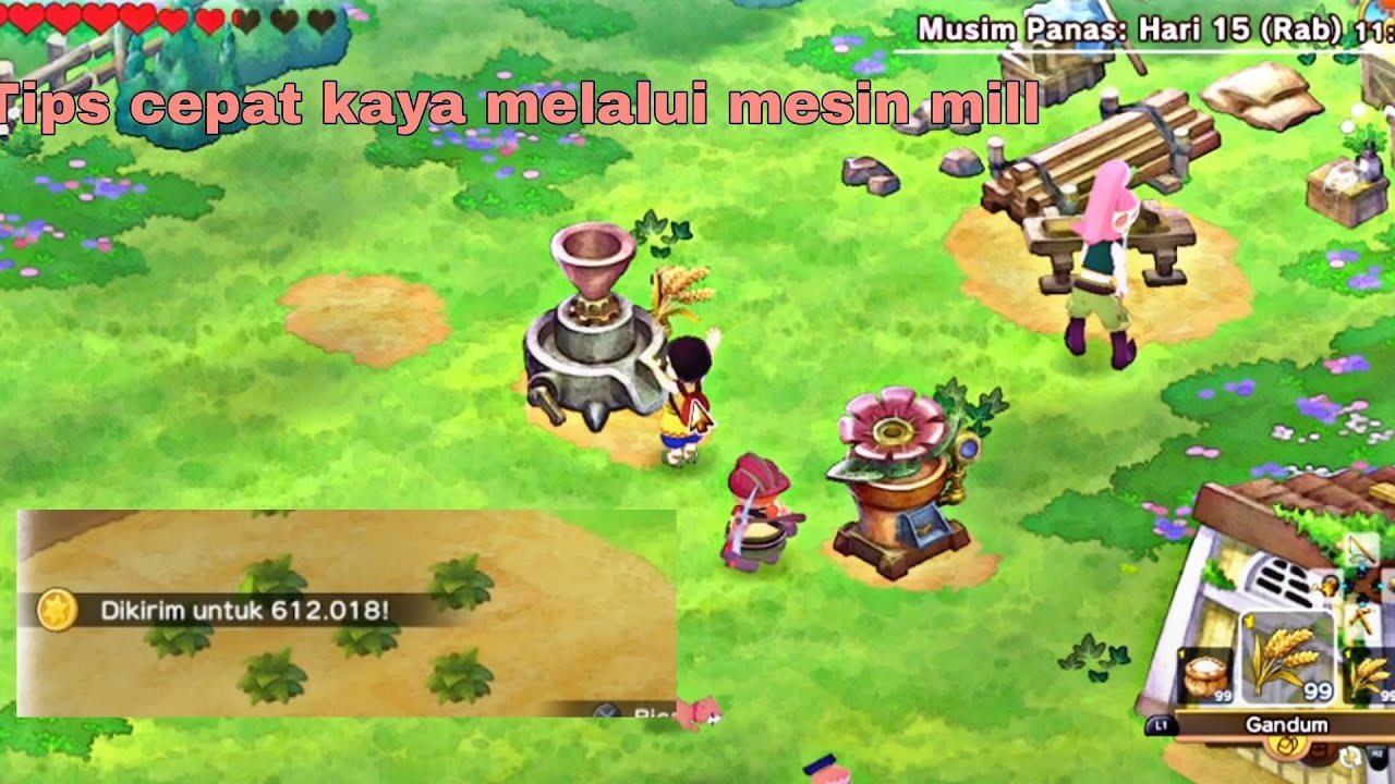 Tips Cepat Kaya dengan Mesin Mill di Doraemon  Story of Seasons : Friends of Great Kingdom  🌾🍞