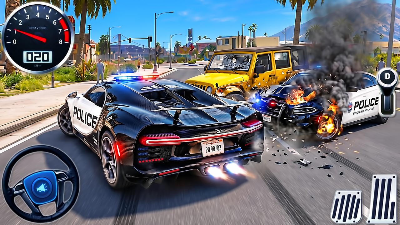Cop Cars Driving Multi-Storey 3D - US Real Police Car Chase Simulator - Android GamePlay