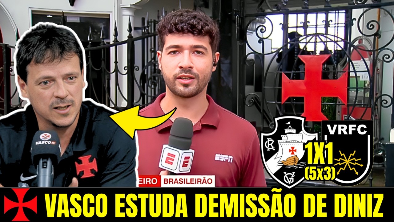 ULTIMAS NOTICIAS DO VASCO | DINIZ CORRE RISCO DE DEMISSÃO NO VASCO | SPINELLI | COUTINHO | VASCO E+