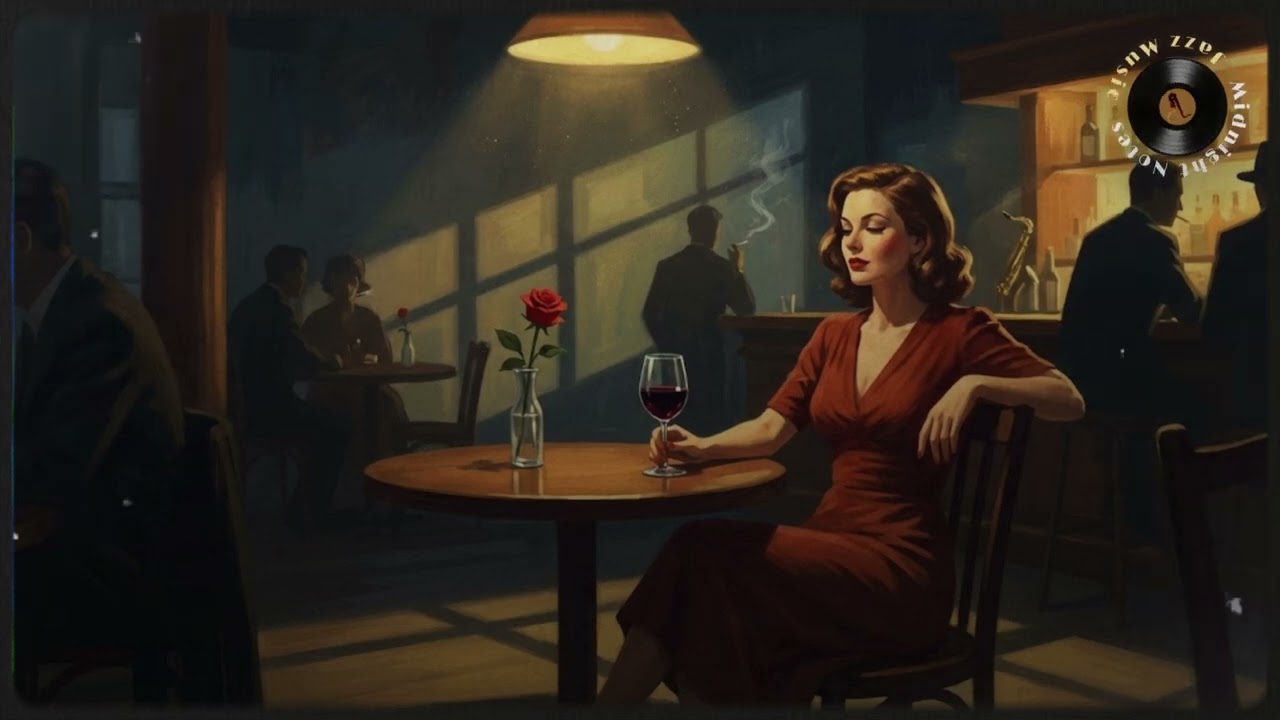 ♪ Midnight glass of Red | 1950s Late-Night Cool Jazz | Midnight Notes