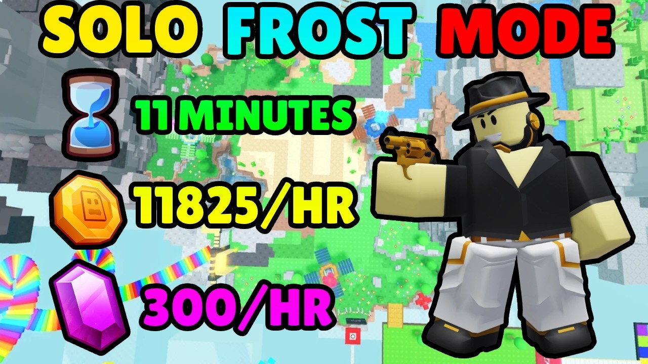 Solo Frost Mode Coin Grind With Golden Crook Boss |  Tower Defense Simulator