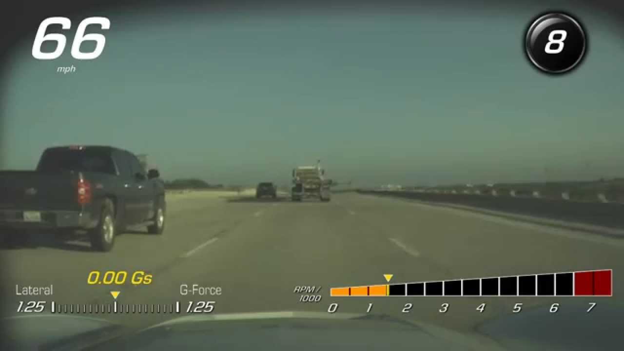 18 Wheeler Tire Blowout Caught on Corvette PDR Dash Camera