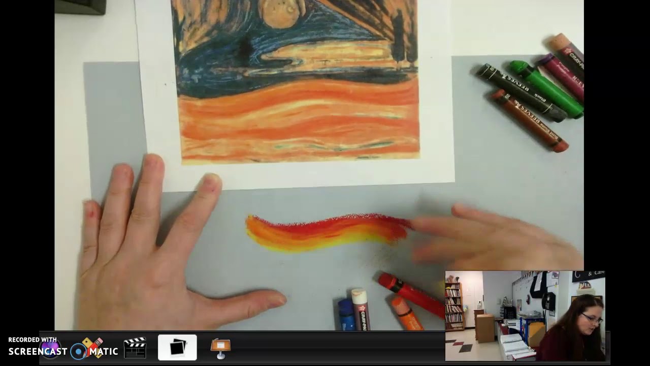 The Scream & Oil Pastels