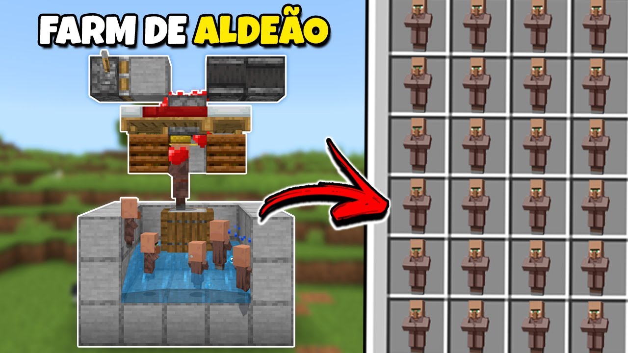 FARM de VILLAGER INFINITO no Minecraft Bedrock & Java 1.21/26+!