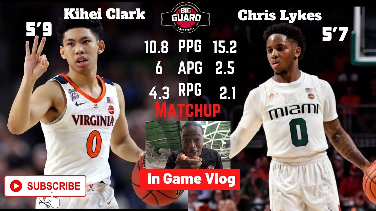 Big Guard Matchup: Kihei Clark x Chris Lykes Faceoff in ACC Matchup  Cavaliers vs Hurricanes