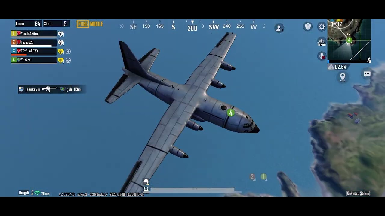 PUBG’de 20 kil almlaya çalıştım ama öldüm normalde alırdım ama silahı çok (güçlüydü)