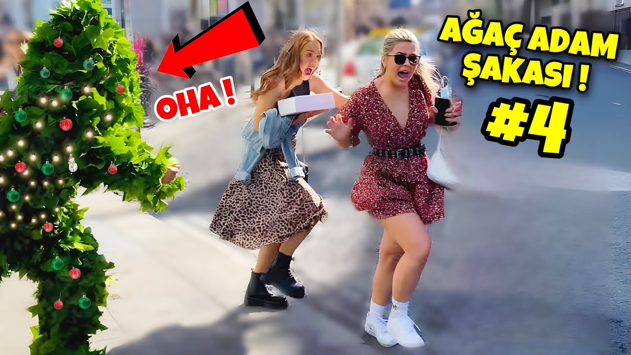 SOKAKTA AĞAÇ ADAM ŞAKASI 4 ! (%100 KALP KRİZİ)