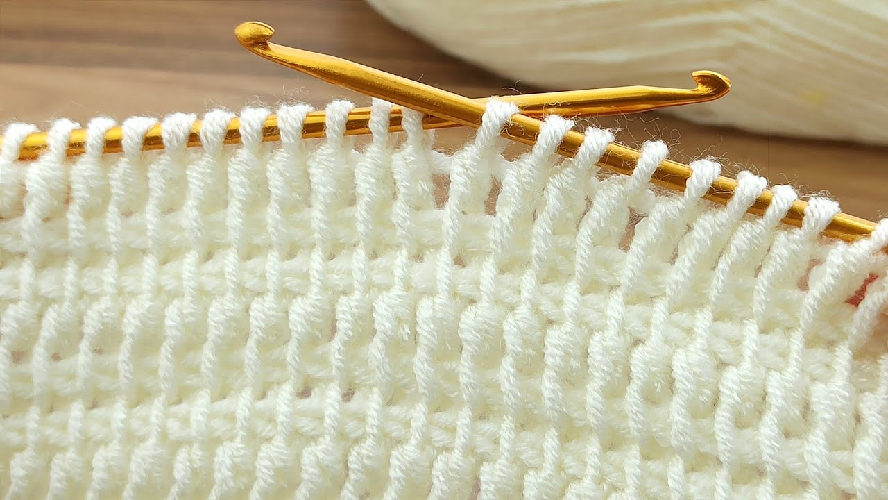 👌Amazing💯🤌 *tasarım*~Trend~ *Super easy tunisian* knitting pattern online tutorial for new learners