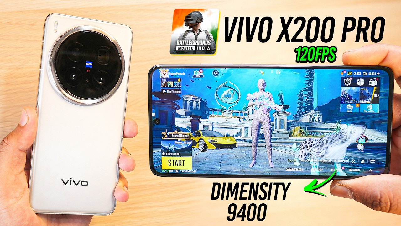 vivo x200 pro - 120 FPS BGMI Test with FPS! 🔥 Heating & Battery Drain