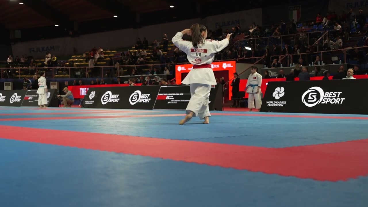 K1 Rome 2026: quarter final of female kata with Elena Roversi (ITA) vs Grace Lau Mo Sheung (HKG)