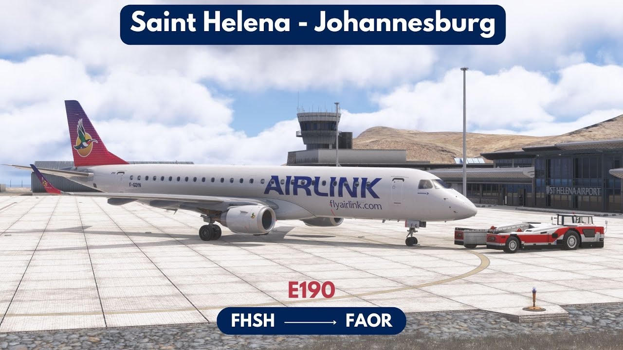 ✈️🔥 LIVE Airlink E190 | Saint Helena 🇸🇭 ➝ Johannesburg 🇿🇦 | Vol 132 | MSFS 2024