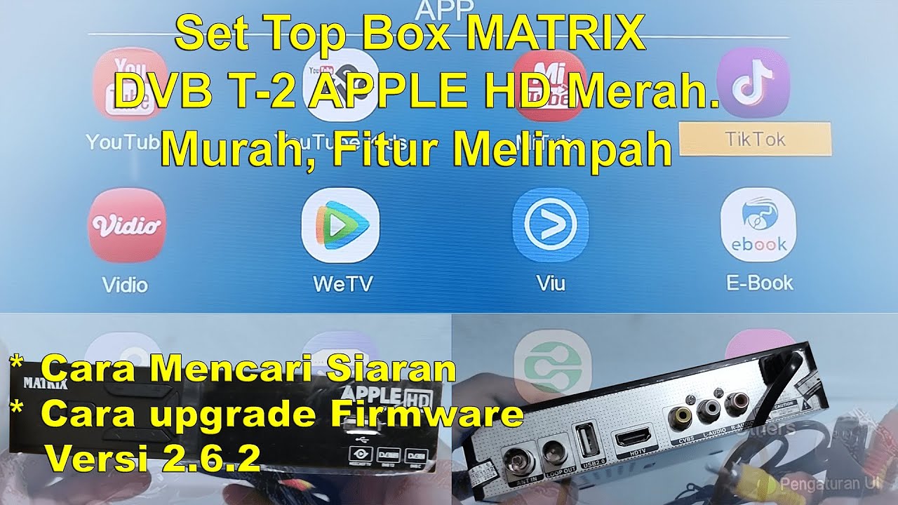Set Top Box MATRIX Apple DVB T2 TV Digital Merah