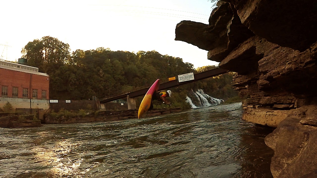 Kayaker, Eric Jackson, Jumps off of Cliff and does a Backflip to Front Flip