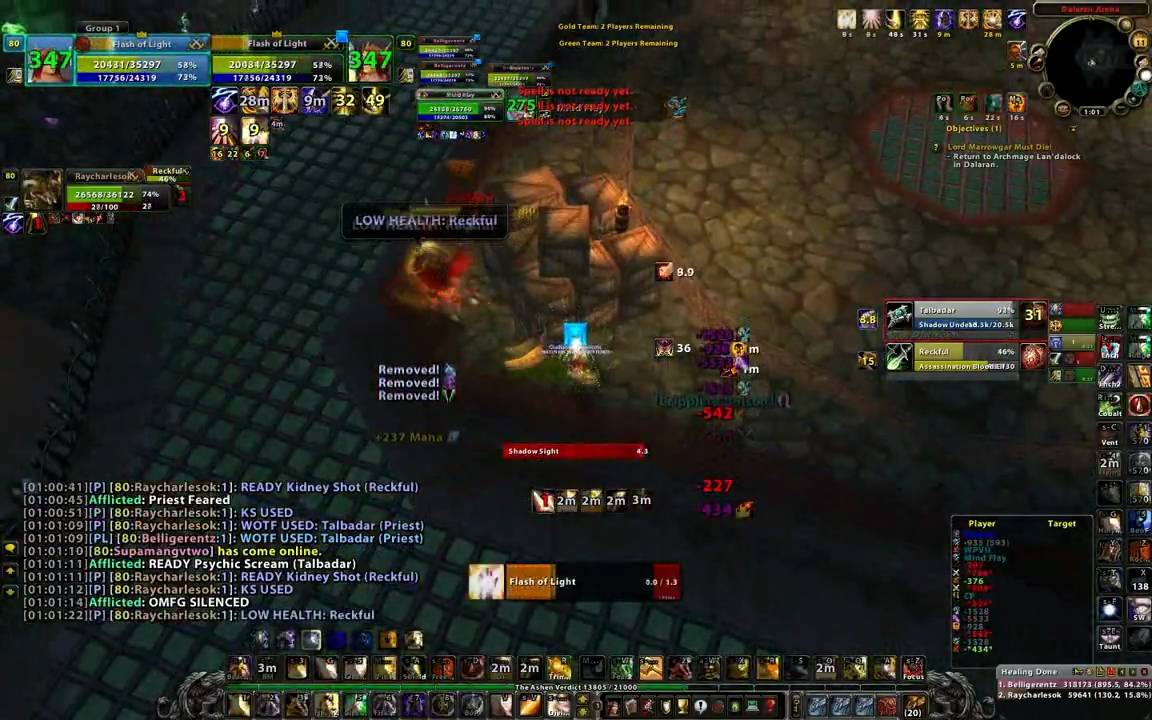 Paladin/Warrior Loss vs. Shadowpriest/Rogue Belligerentz / Raycharles vs. Talbadar / Reckful
