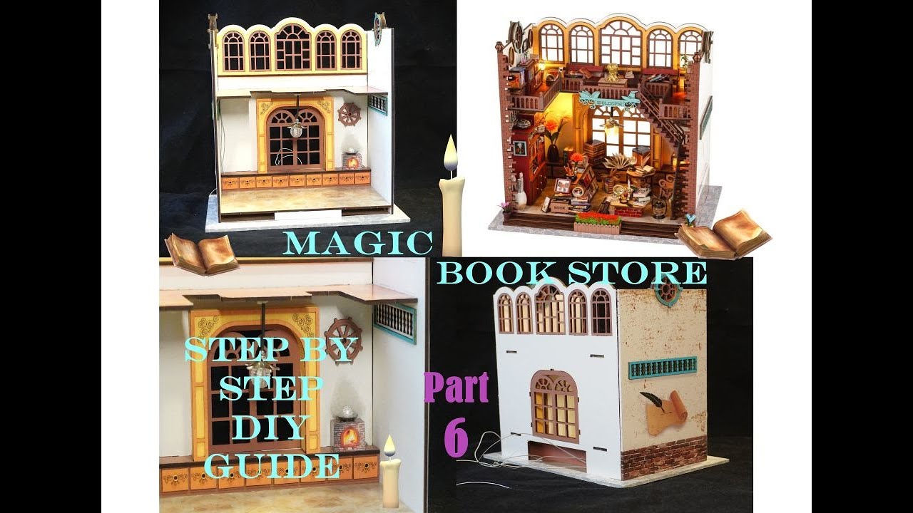 Temu Magic Book Store Book Nook P6/Miniature Doll House/DIY Craft Kit/Step By Step Craft Along