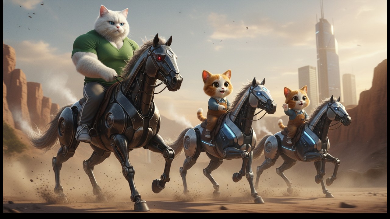 Cute Cat Tales: Kaka and the Magical Horse: A Lesson in Selflessness | 3D Heroic Rescue