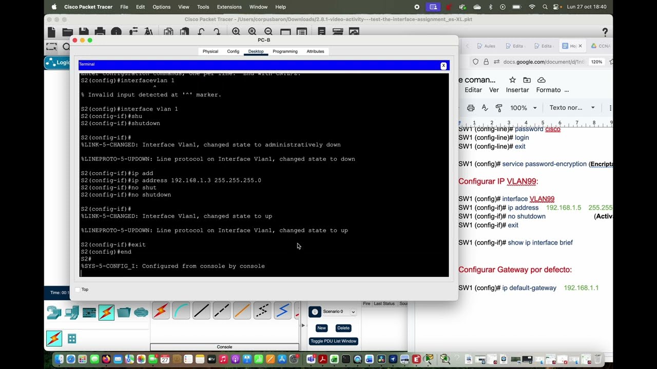 Módulo 2: Configuración básica de switches y termianles Parte 6