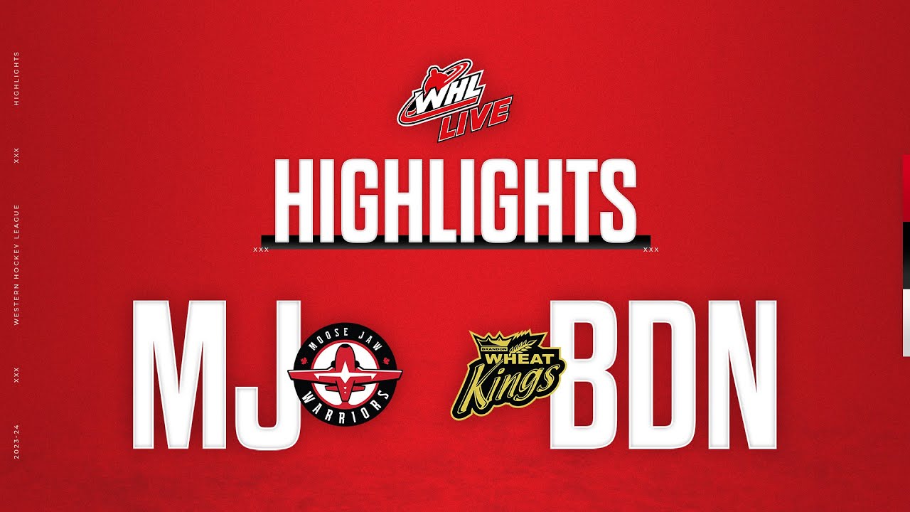 Moose Jaw Warriors at Brandon Wheat Kings 12/8 | WHL Highlights 2023-24