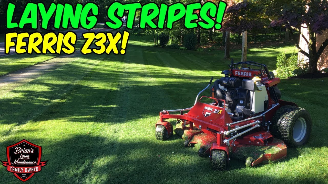 Ferris Z3X Mowing Footage ► Laying Stripes With The 61