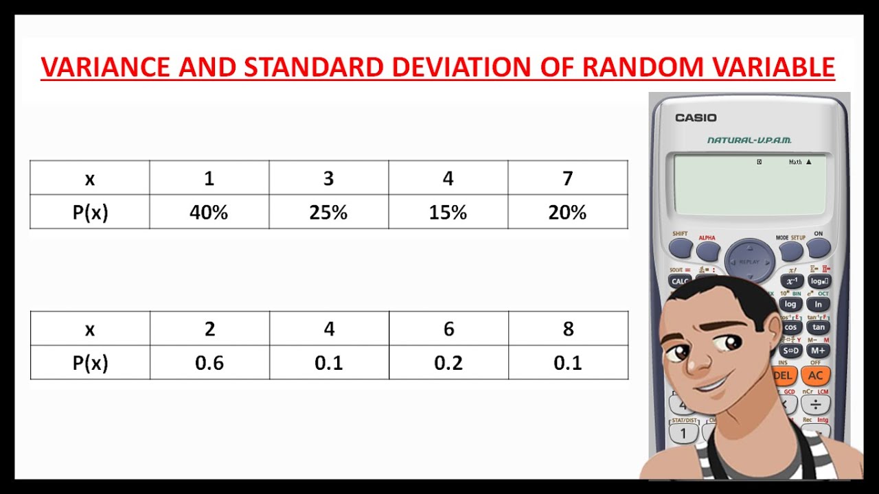 FINDING THE VARIANCE AND STANDARD DEVIATION OF RANDOM VARIABLES