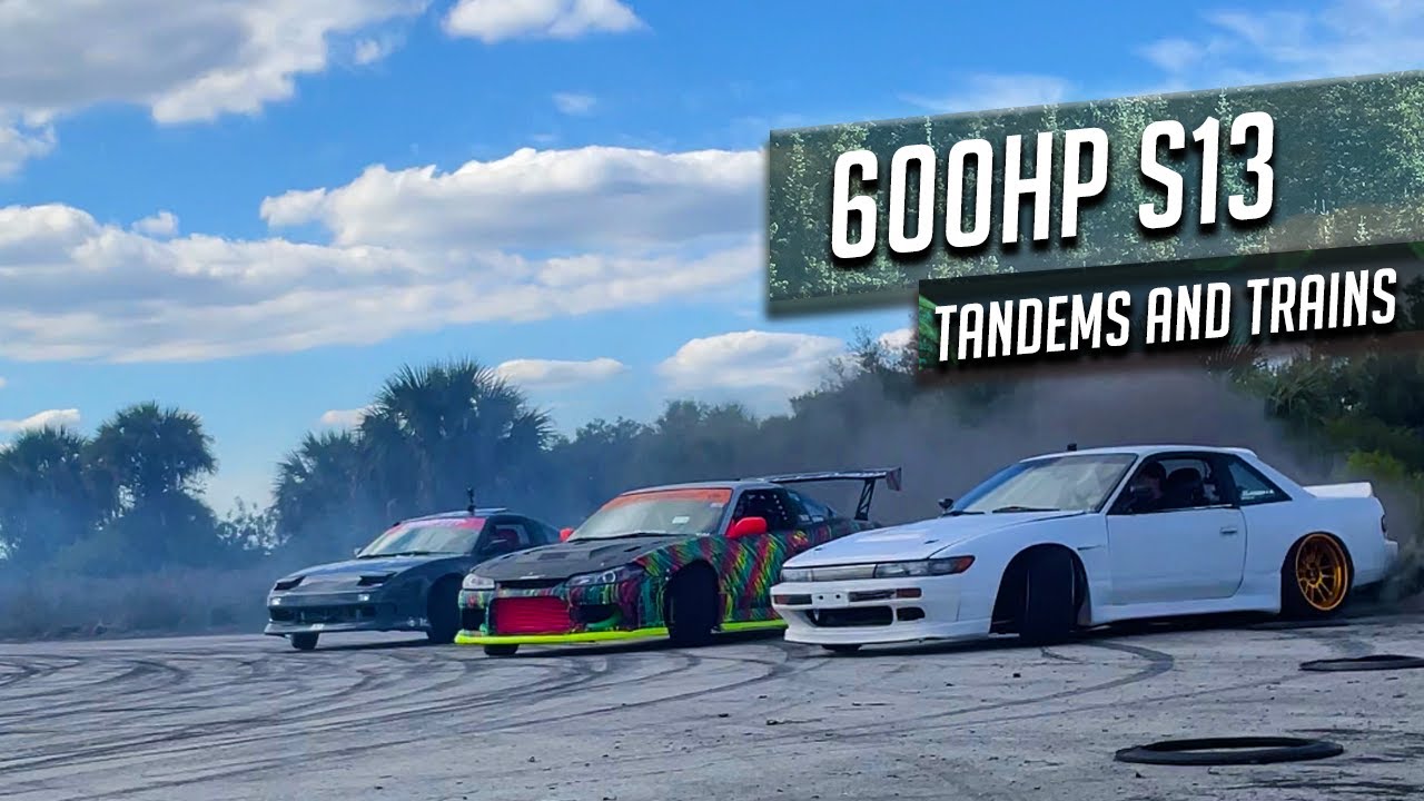 Skidpad Sessions - 600HP JZ 240sx Trains and Tandems!