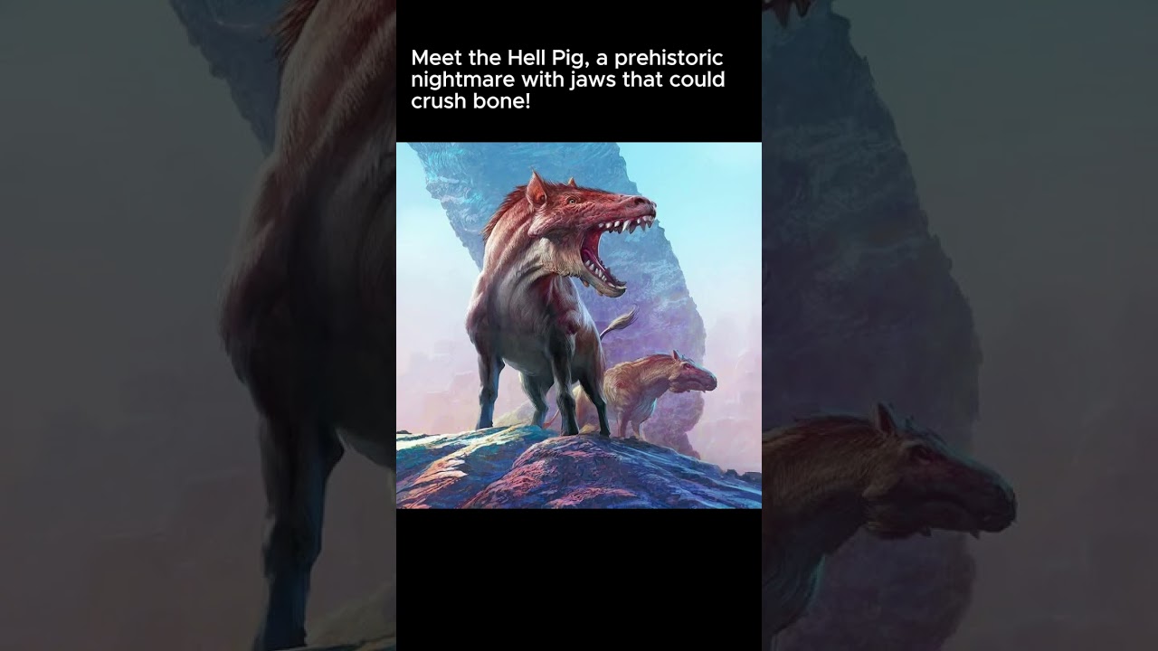 Hell Pig &ndash; The Bone-Crushing Beast 🐗💀 #hellpig #prehistoricbeasts  #ancienthistory #prehistoric
