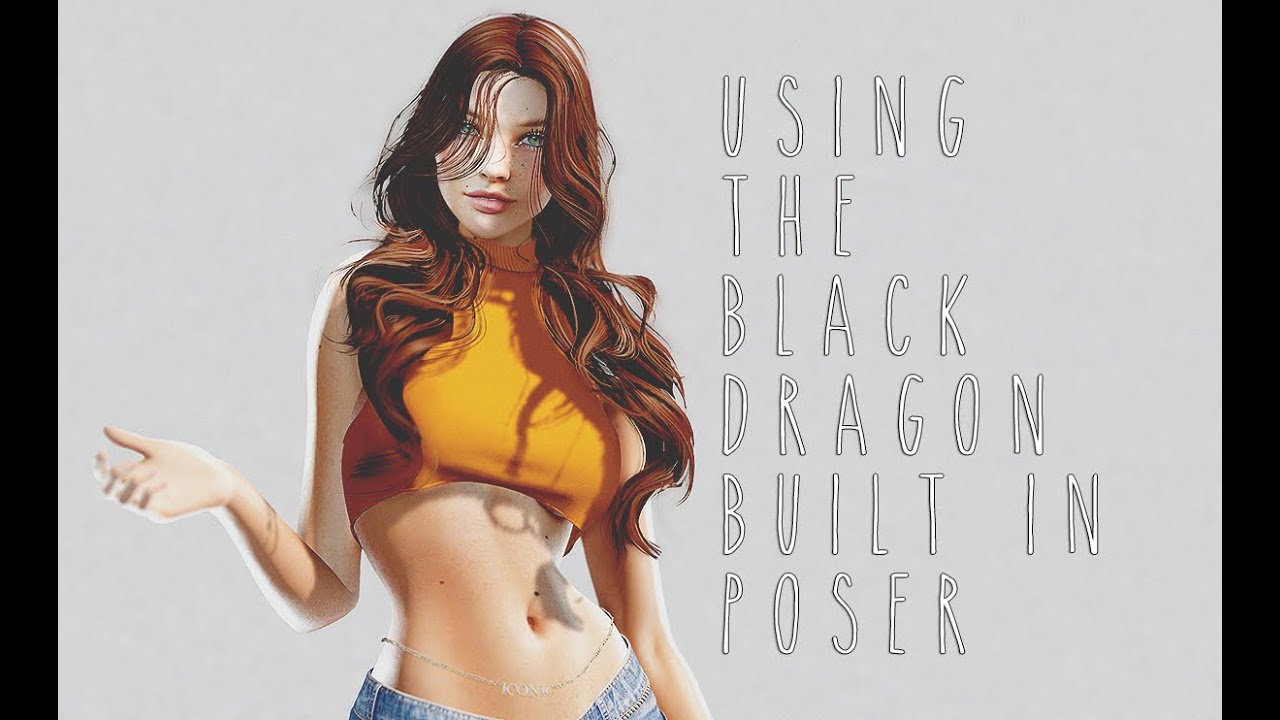 Using the built in poser in Black Dragon Viewer