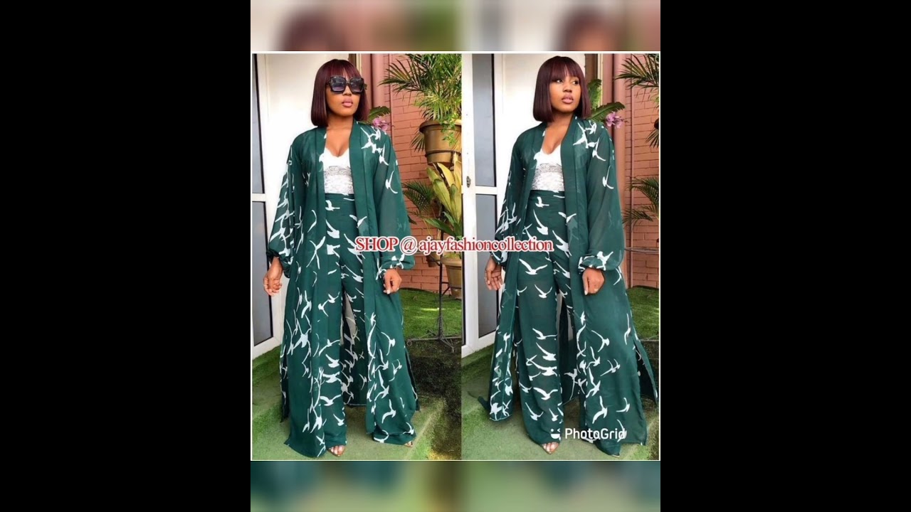 Amazing palazzo pants with long kimono jacket style's that'll inspire you🥰