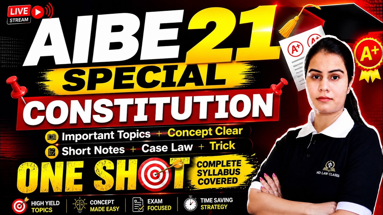 CONSTITUTION IN ONE SHOT | MD LAW CLASSES