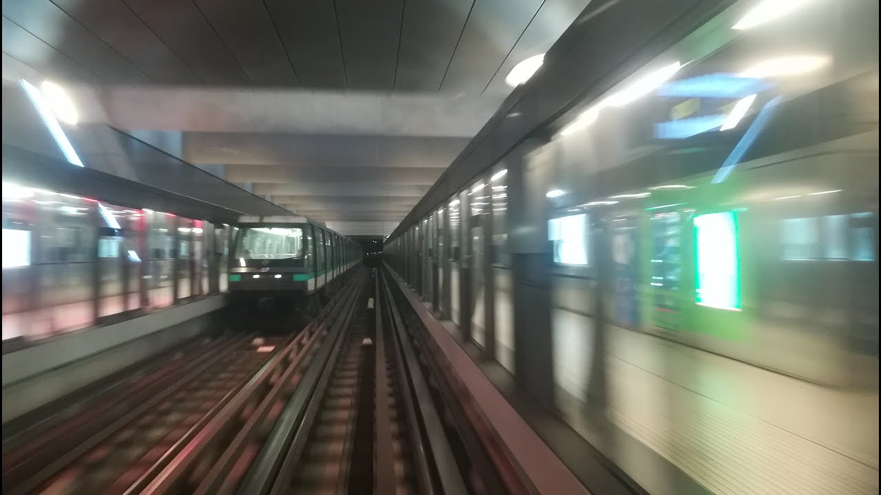 [Front View] Métro de Paris Ligne 14 Mairie de Saint-Ouen - Olympiades MP89 CA