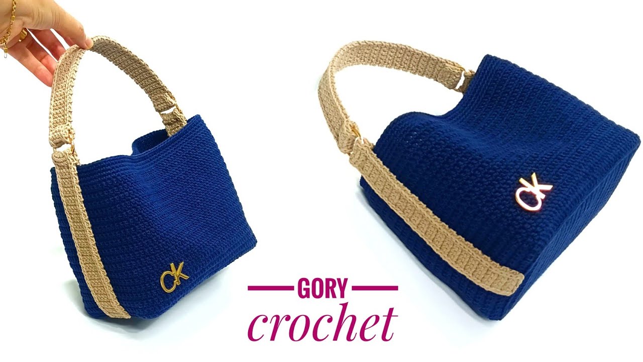 كروشيه شنطة يد واسعه من الداخل موديل مميز وعملي bag crochet tas rajutan Bolsa de ganchillo Túi móc
