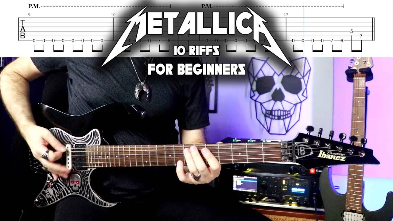 10 Easy & Cool METALLICA Guitar Riffs | With Tabs