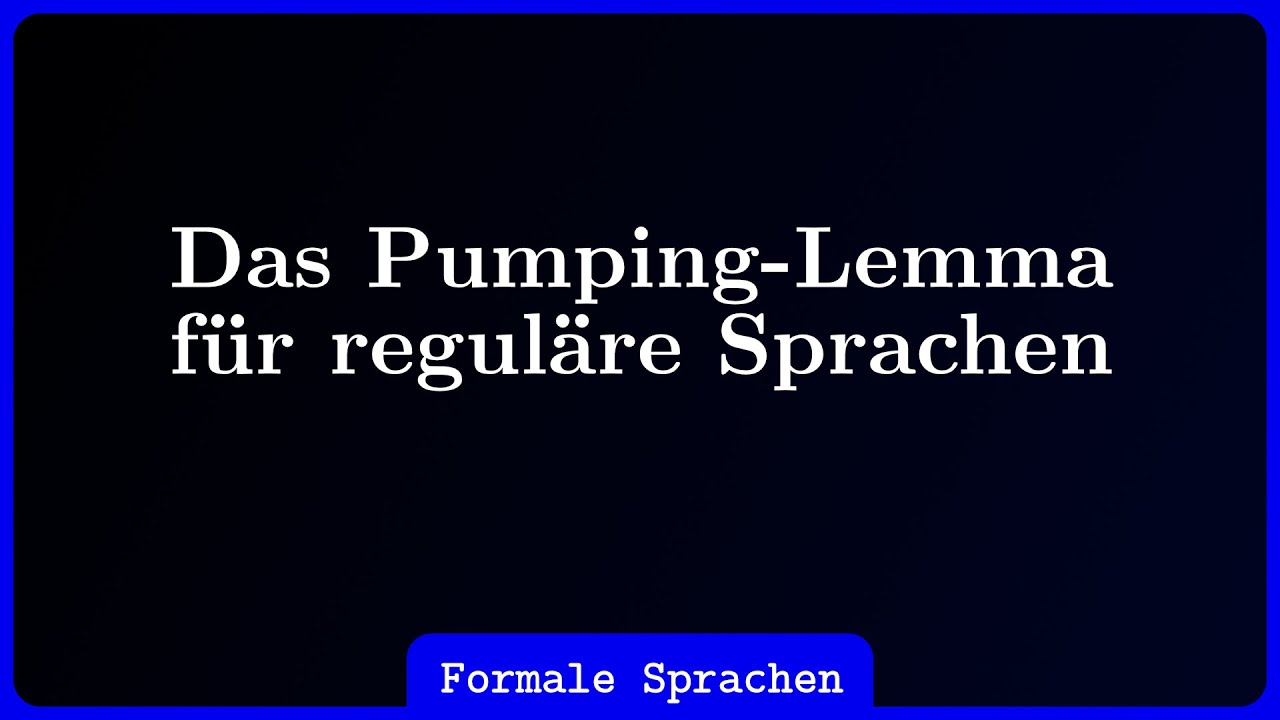 Pumping-Lemma / uvw-Theorem für reguläre Sprachen