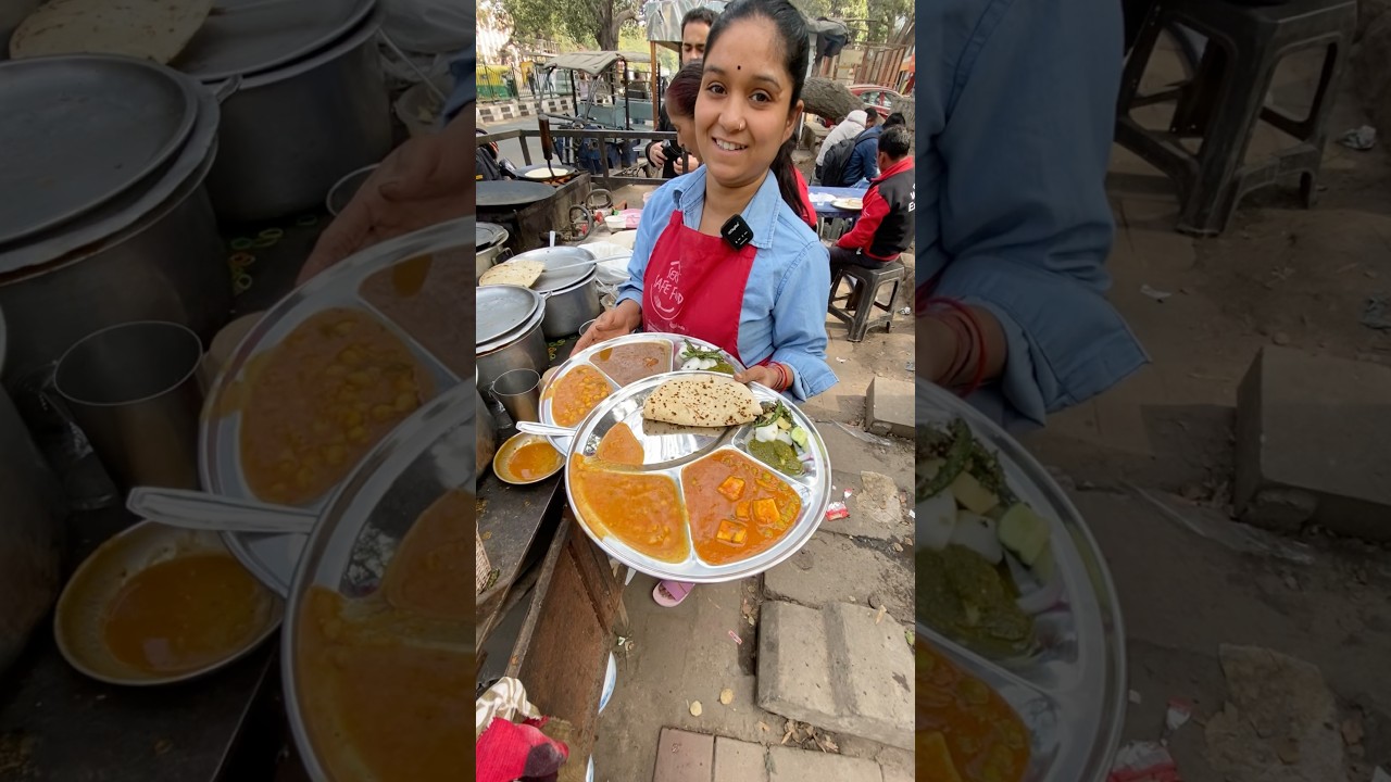 Delhi&rsquo;s viral Double style Thali 😱🔥❌#shorts #india #food #youtubeshorts #trendingshorts