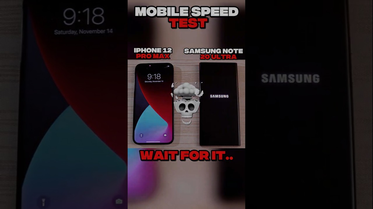 SAMSUNG NOTE 20 ULTRA VS IPHONE 12 PRO MAX 🚄📱MOBILE SPEED TEST!!📱🚄#shorts #shortsviral