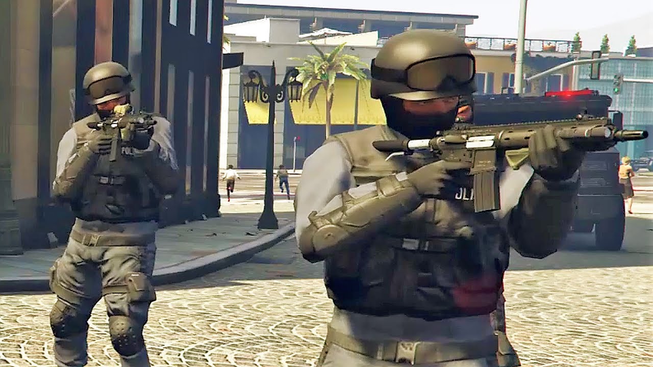 SWAT vs Street Punks and The Professionals + LSPD/DOA vs Madrazo Cartel | GTA 5 NPC Wars 61