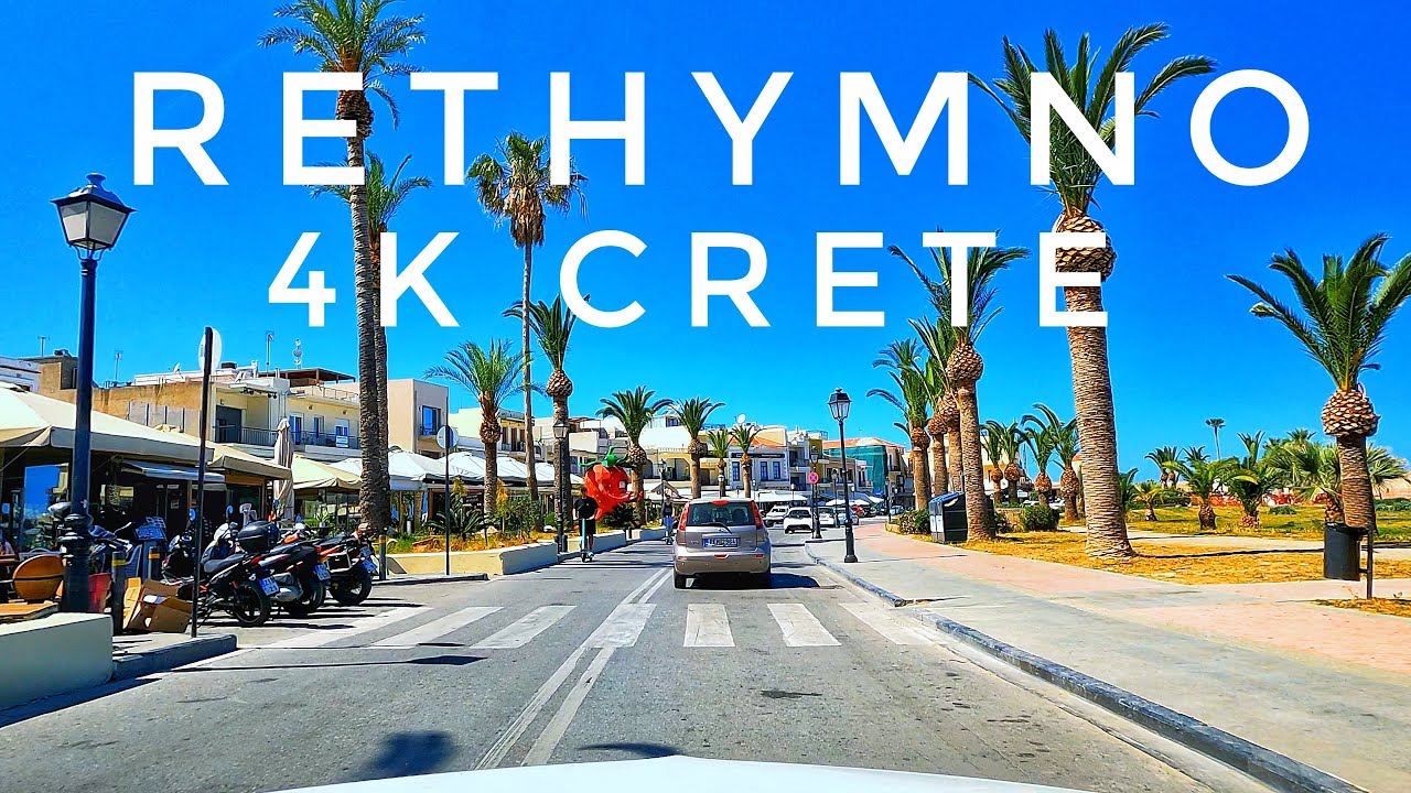 4K Driving in Rethymno | Crete Greece 2024