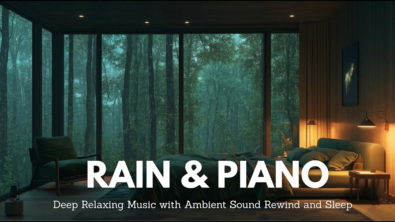 Rain Piano Music for Deep Sleep  Relaxing Piano with Rain Sounds