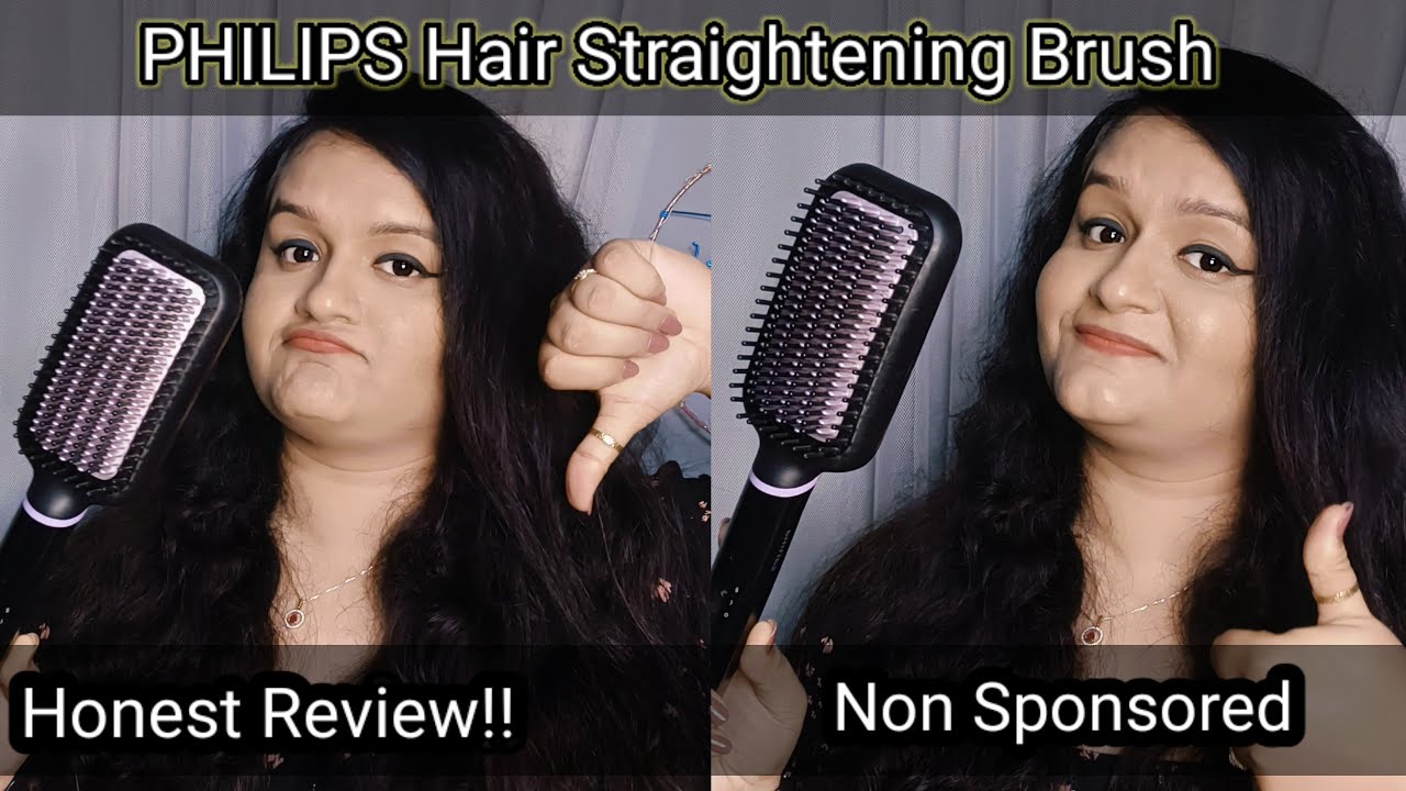 Philips Hair Straightener Brush Honest Review & Demo| Non Sponsored| Hair Straightening in 5-10 min?